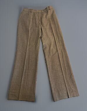 Paul & Joe Plaid Dress Pants- windowpane pink/brown- Sz 38- made in France
